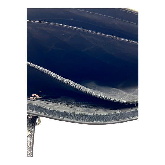 Michael Kors Large Black Leather Voyager Tote NWOT - Picture 9 of 10